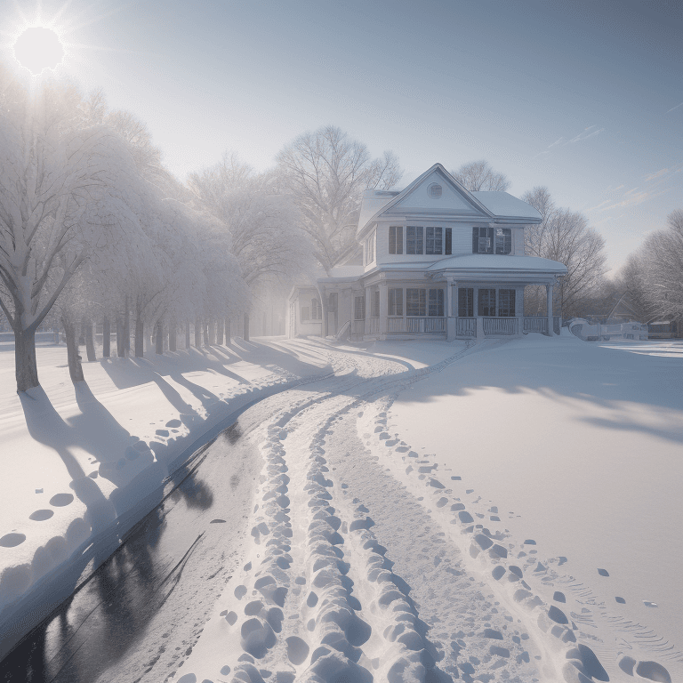 AI generated: (hyperrealism : 1. 4), (award winning: 1. 4) (masterpiece photo: 1. 4) BREAK  winter, snow, sun, col...