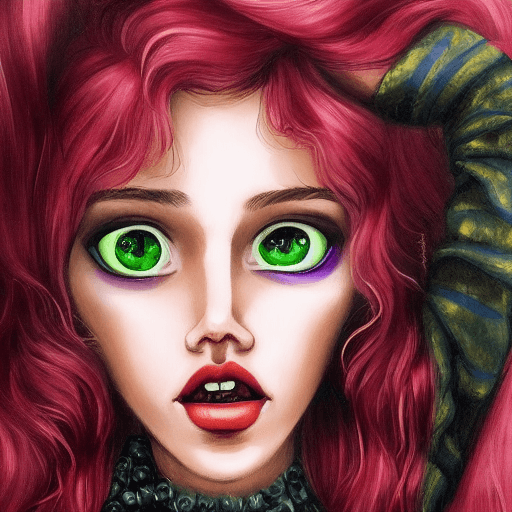 AI generated: https://foni.club/uploads/posts/2023-02/1677218049_foni-club-p-art-rizhaya-15.jpg red hair, purple e...