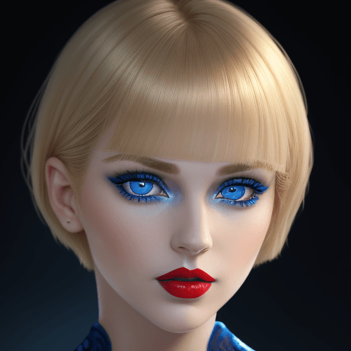 AI generated: Portrait of beautiful lady, (Close-up portrait), 8k RAW photo, highest quality, detailed blue eyes, ...
