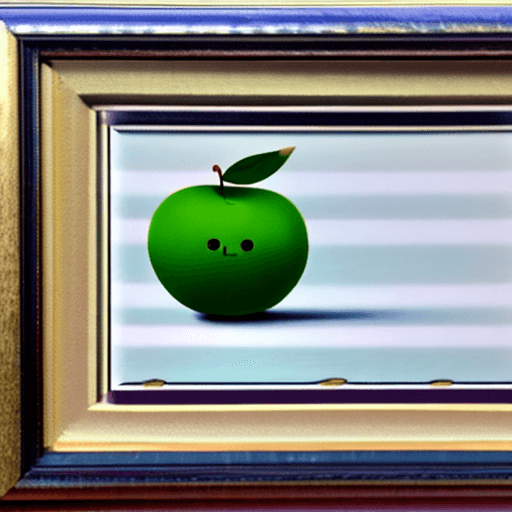 AI generated: an apple in the style of Liu Ye
