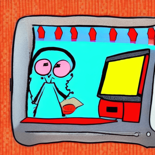 AI generated: create me printable of flashcard of television for kid