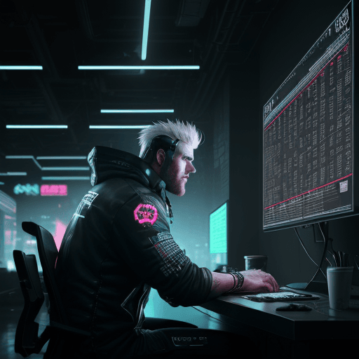 AI generated: Hyper realistic eye level exterior photo of The Trading room is digital art dim, with only the white...