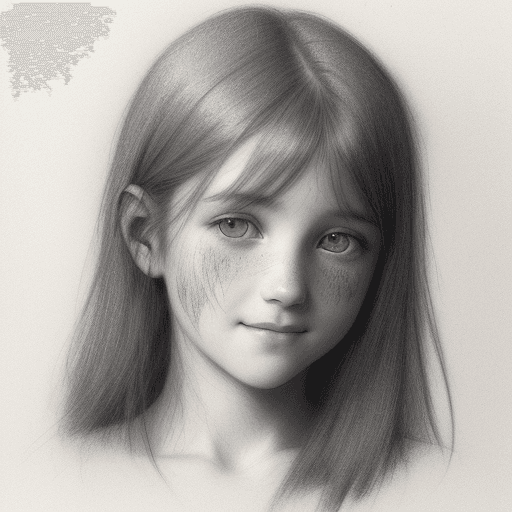 AI generated: simple pencil sketch by Odilon Redon, drawing, face only, beautiful eyes, a gorgeous woman, hint of ...