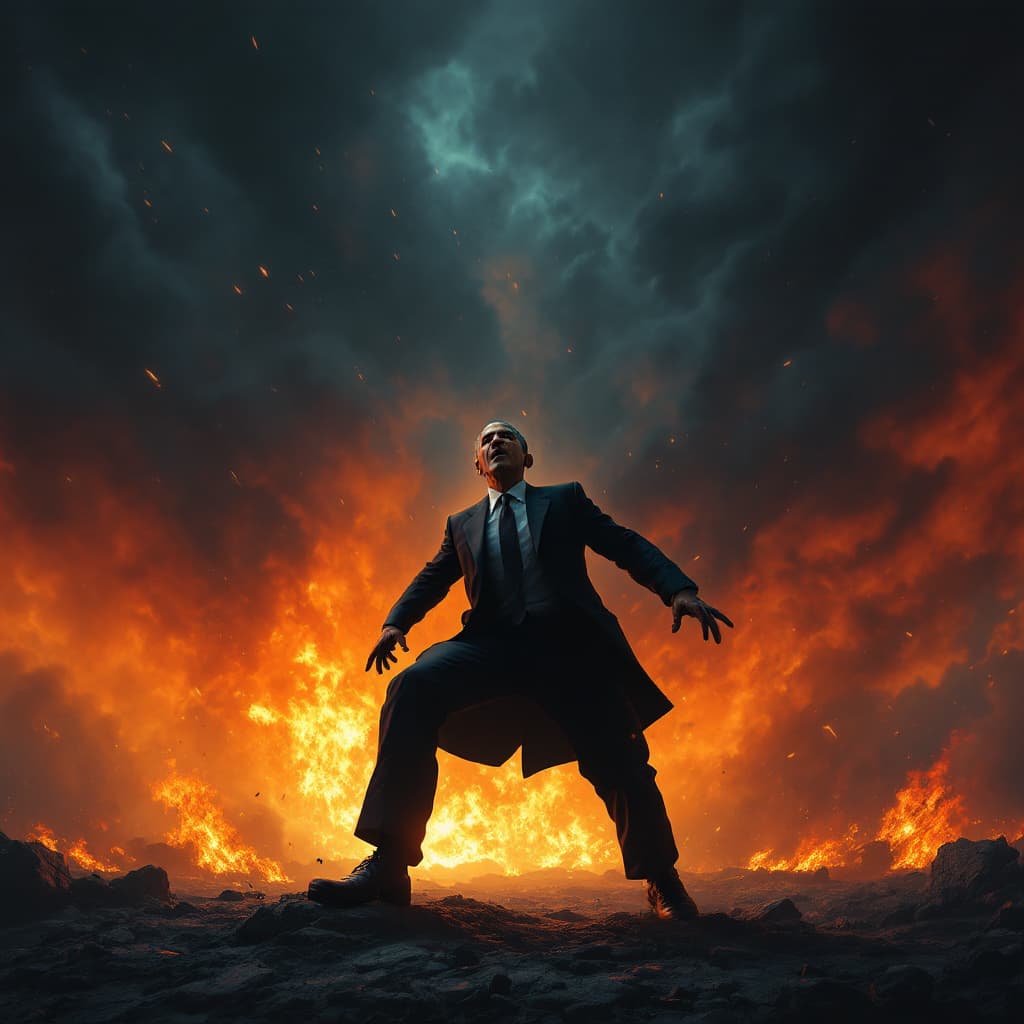 AI generated: Obama in a really scary scenario