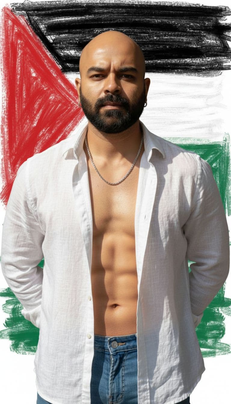 AI generated: make REFERENCE IMAGE with palestine flag with color sketch