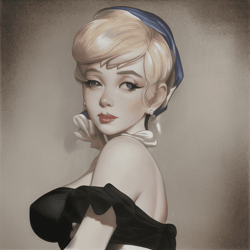 AI generated: marilyn monroe inspired by The girl with a pearl earring