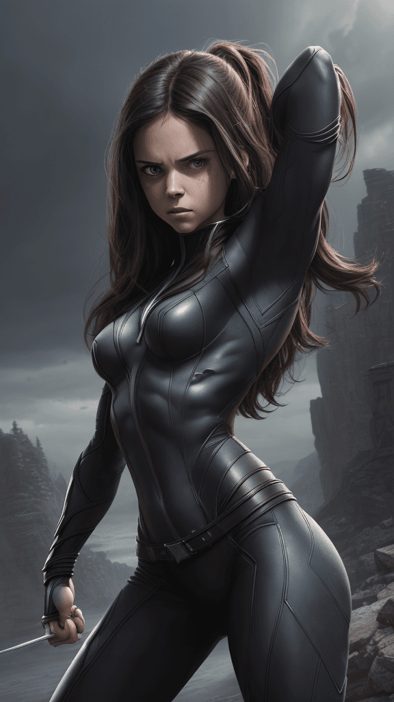 AI generated: (best quality, master:1.5) 16k HDR, Marvel Entertainment Art by, Wolverine (AKA Laura Kinney, X-23) ...