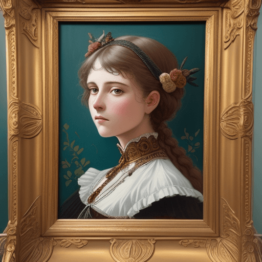 AI generated: photo of a detailed, ornate, and unique painting from 100 years ago