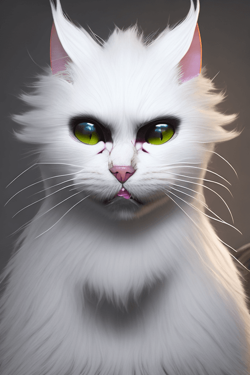AI generated: Angry cat, white hair,  hyper-realistic, detailed 8k, realistic <lora:LowRA:0.3> <lora:epi_noiseoffs...