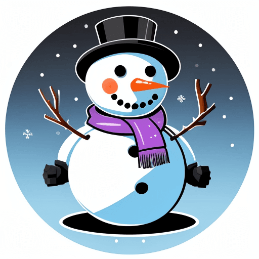 AI generated: snowman-style glossy vector robot for a logo
