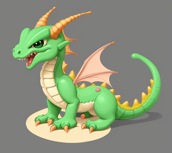 AI generated: cartoon sweet baby dragon with a cookie  with only the lines so i can paint it and fit the canvas wi...