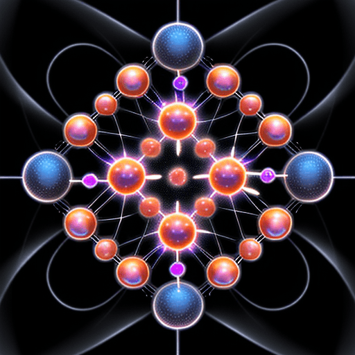 AI generated: The Nanoparticle Swarm - A mesmerizing phenomenon of luminous particles, swirling in an ever-changin...