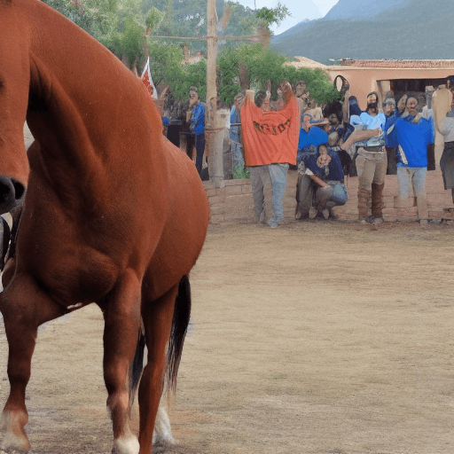 AI generated: un caballo de fuego 
