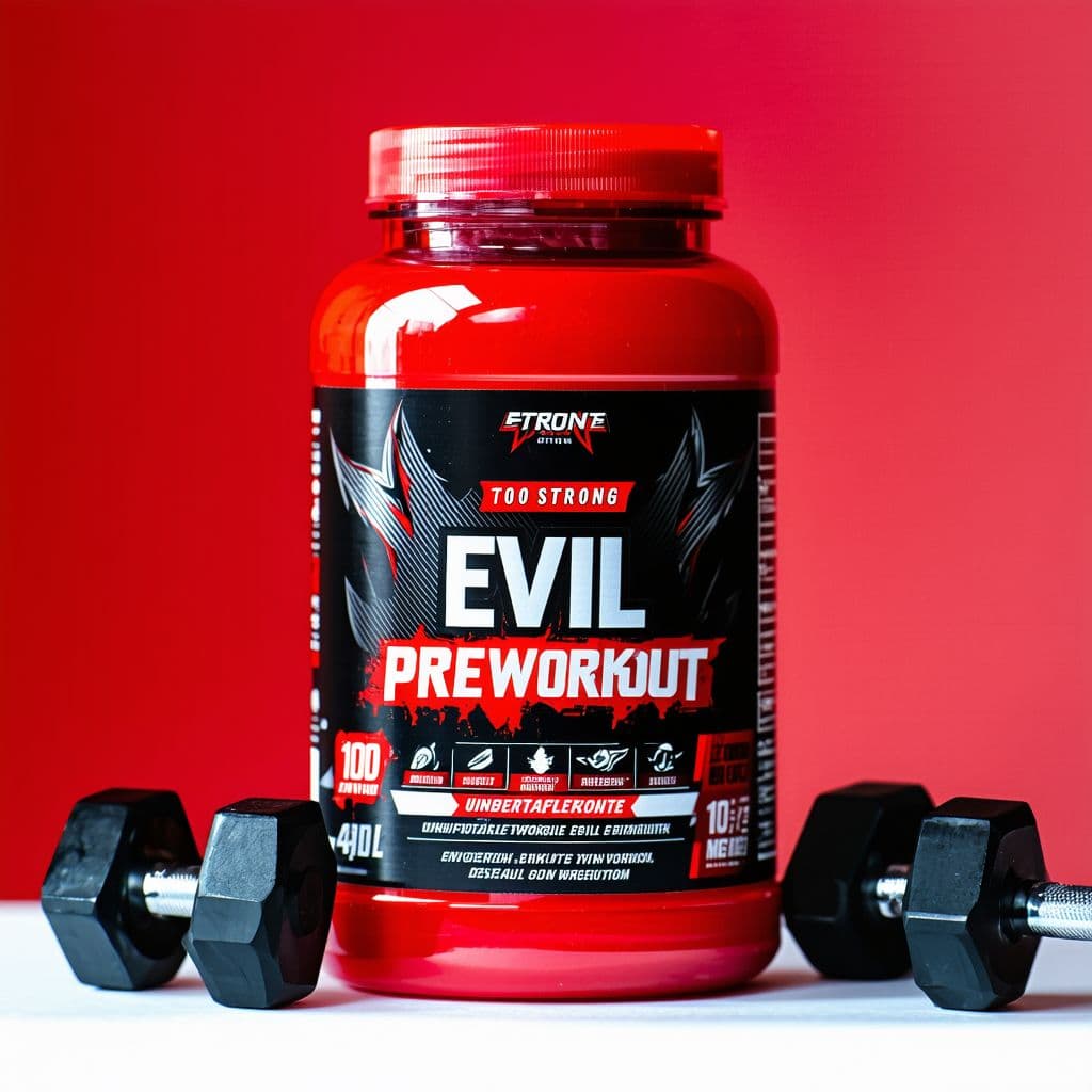 AI generated: evil preworkout, too strong, unbelievable gains
