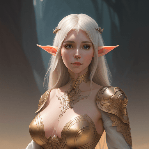 AI generated: female elf, intricate, elegant, highly detailed, digital painting, artstation, concept art, smooth, ...