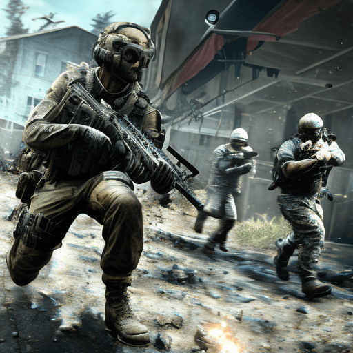 AI generated: computer game call of duty hero 