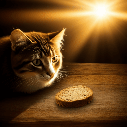 AI generated: cat bread loaf, macro,sunlight,fantasy art,dynamic composition,dramatic lighting,epic realistic,awar...