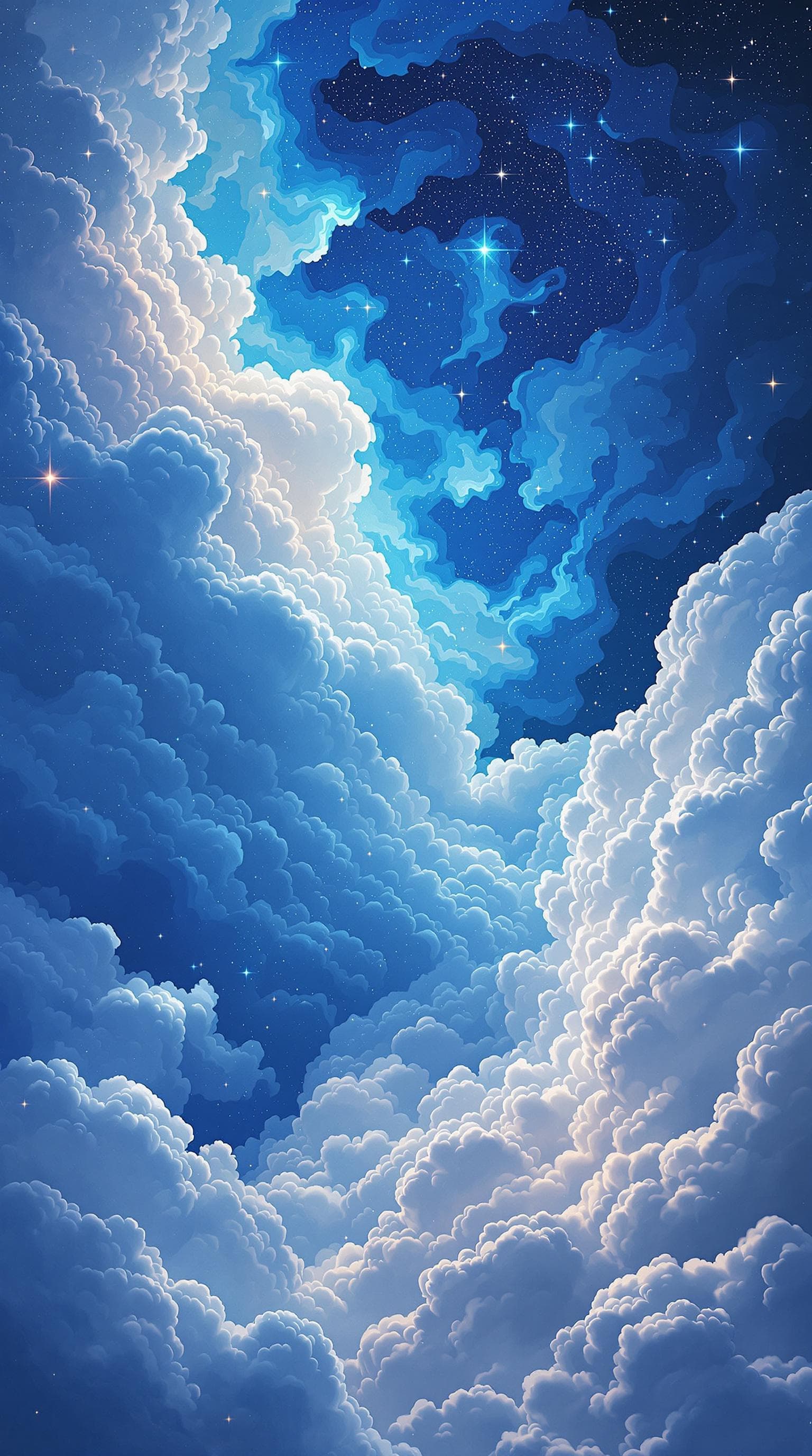AI generated: photo illustration from a world in the clouds, in the style of tanya shatseva, the stars art group (...