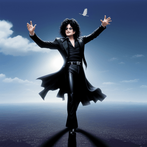 AI generated: Michael Jackson llegando al cielo