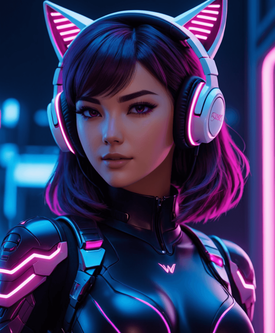 AI generated: Neonpunk style Masterpiece, Best Quality, High Resolution, 1Girl, Ultra High Resolution, Solo, Mecha...