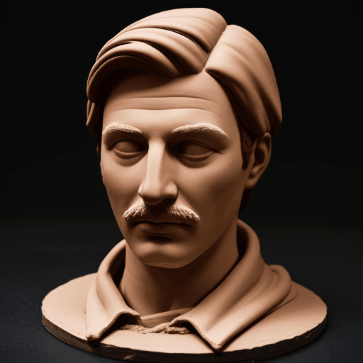 AI generated: a craft clay picture of a man 
