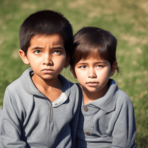 AI generated: boy and girl look eyes