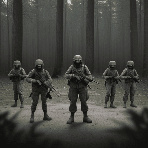AI generated: A scene on the woods map in the game escape from tarkov in the style of a disney 3d animation movie....