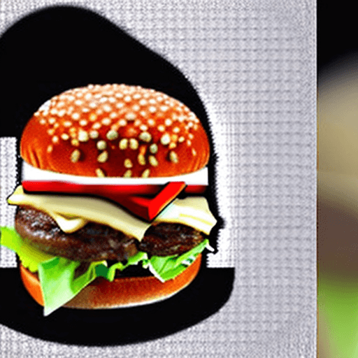 AI generated: Hyper photorealistic Adolf Hitler avidly eats burger in McDonalds