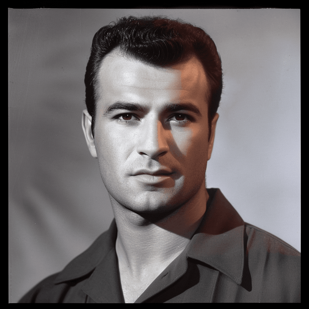 AI generated: perfect eyes, black wavy hair, ray tracing, photoshoot, colorized, handsome, masculine --no 2 heads,...