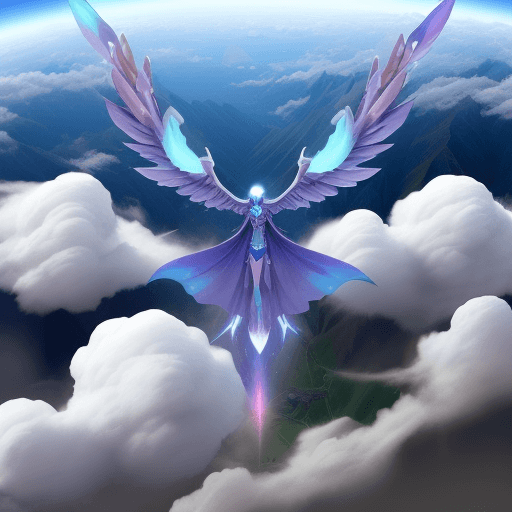 AI generated: Phase-Space Astral soaring in the clouds of the ancient city of the Incas --no People