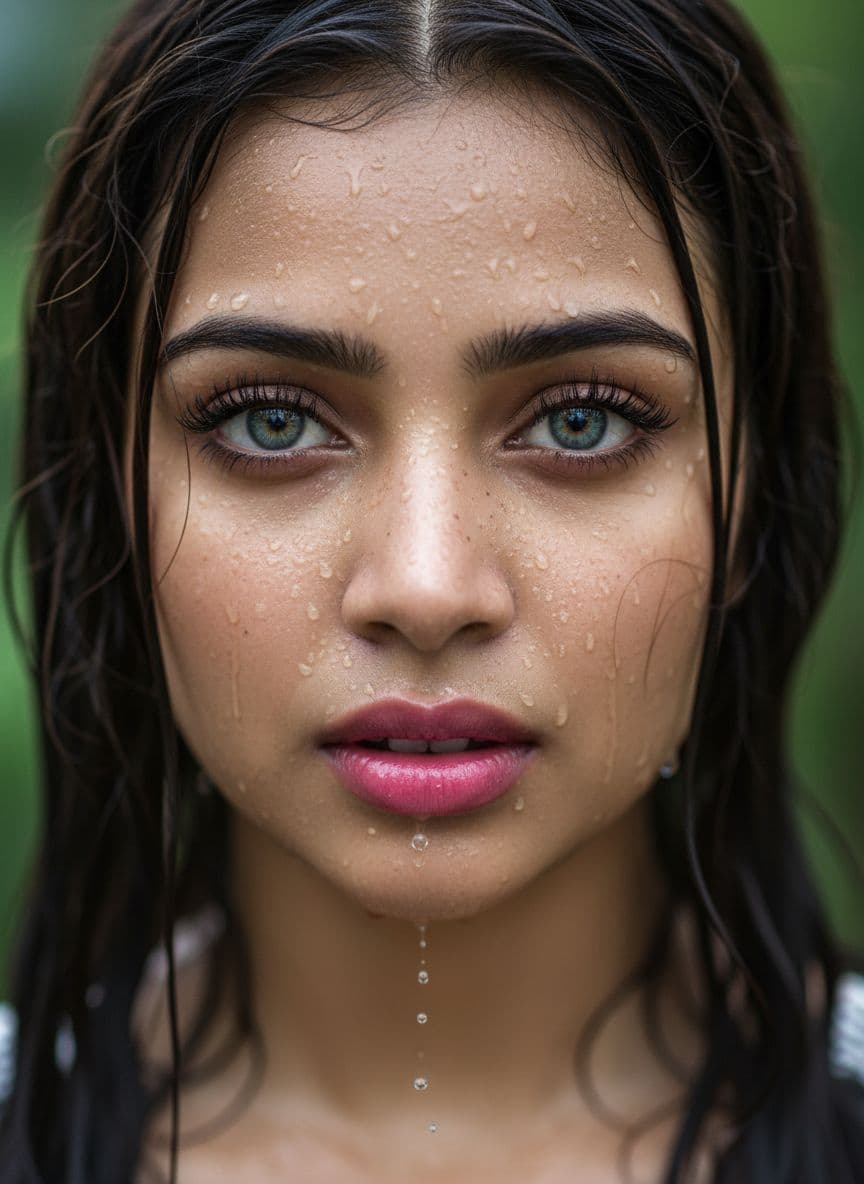 AI generated: {
  "subject": {
    "type": "female model",
    "expression": "pink bold lips",
    "eyes": {
...