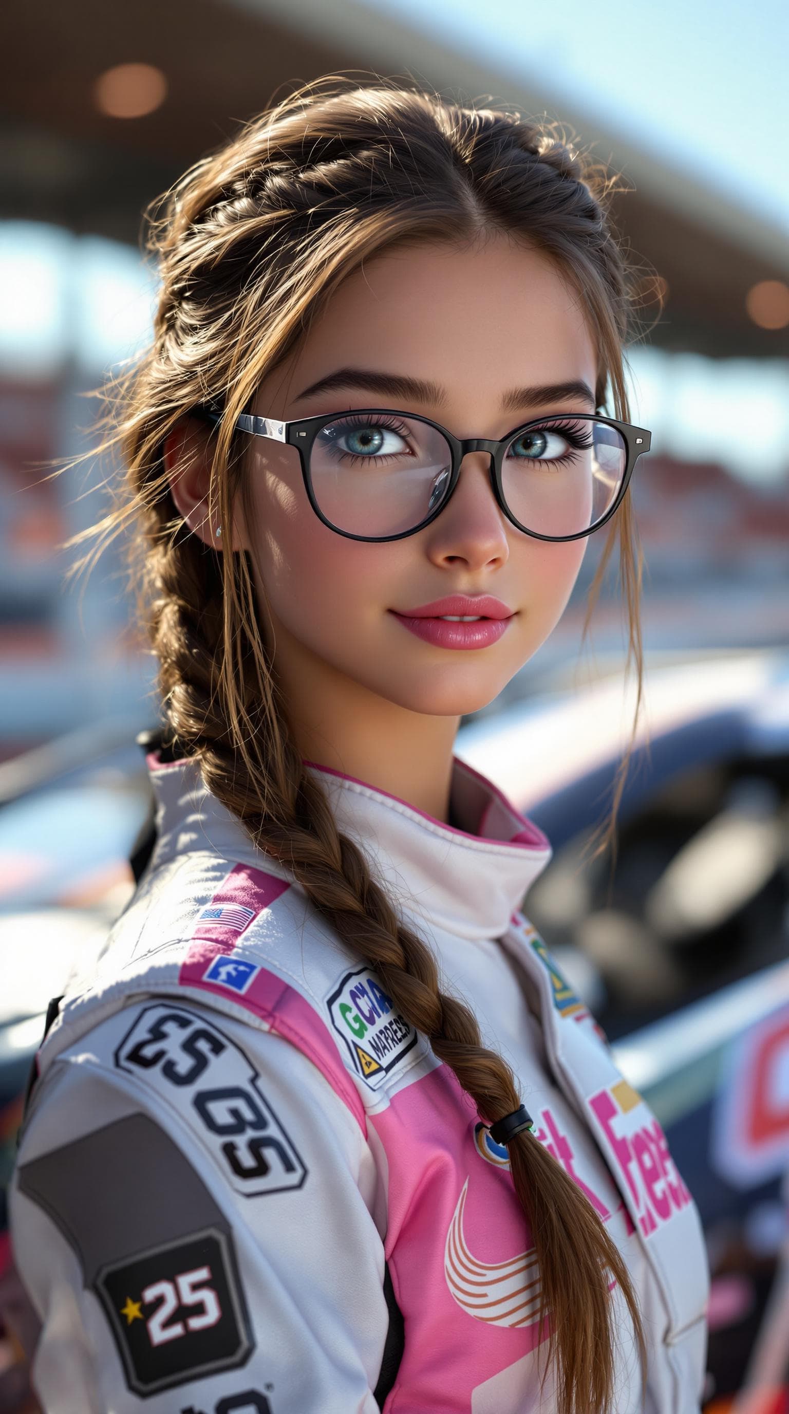 AI generated: a professional photo of a exceptionally beautiful 7th grade girl in the world, in a highly detailed,...