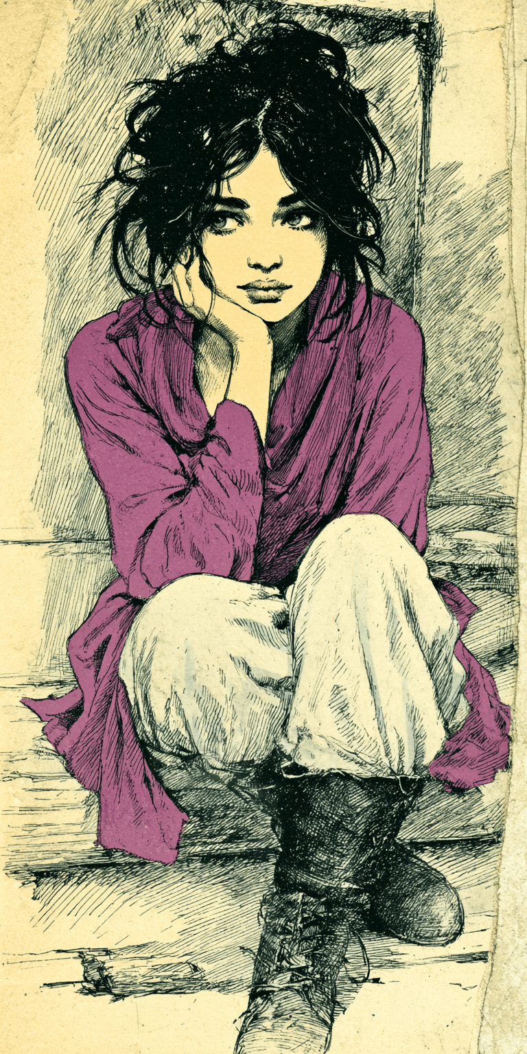 AI generated: woman, warmcore --chaos 75 --ar 1:2 --sref 4162622076 --profile x3fq9up --stylize 750