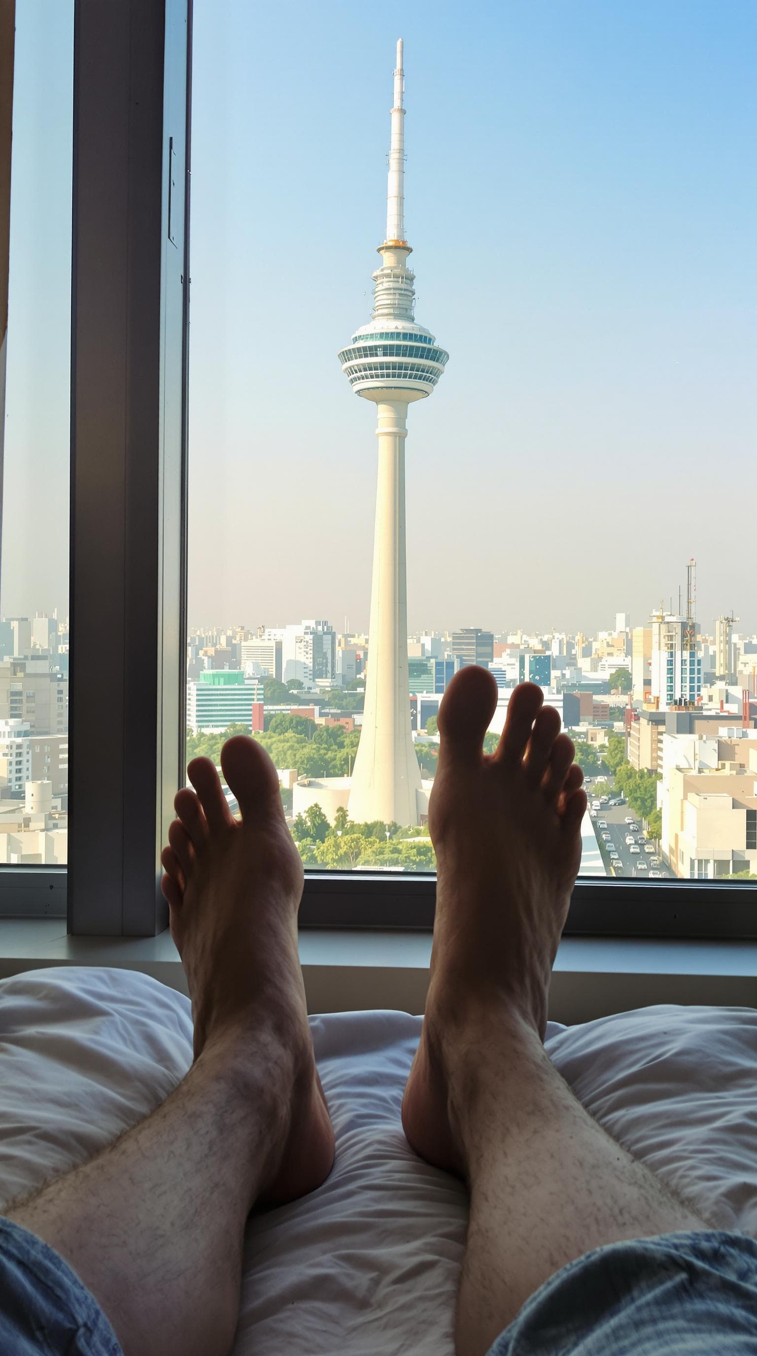 AI generated: POV First-Person View, 
I am a 30-year-old man, lying on my bed in my bedroom, just waking up in the...