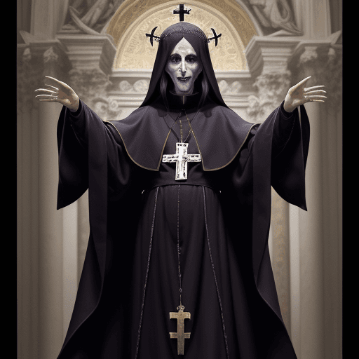 AI generated: une creature vatican leader demoniaque
