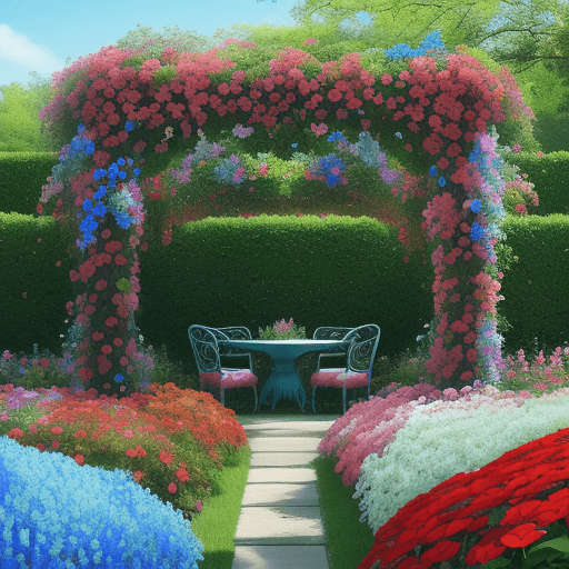 AI generated: A stunning photograph of a lush, vibrant garden filled with a variety of beautiful flowers. The imag...