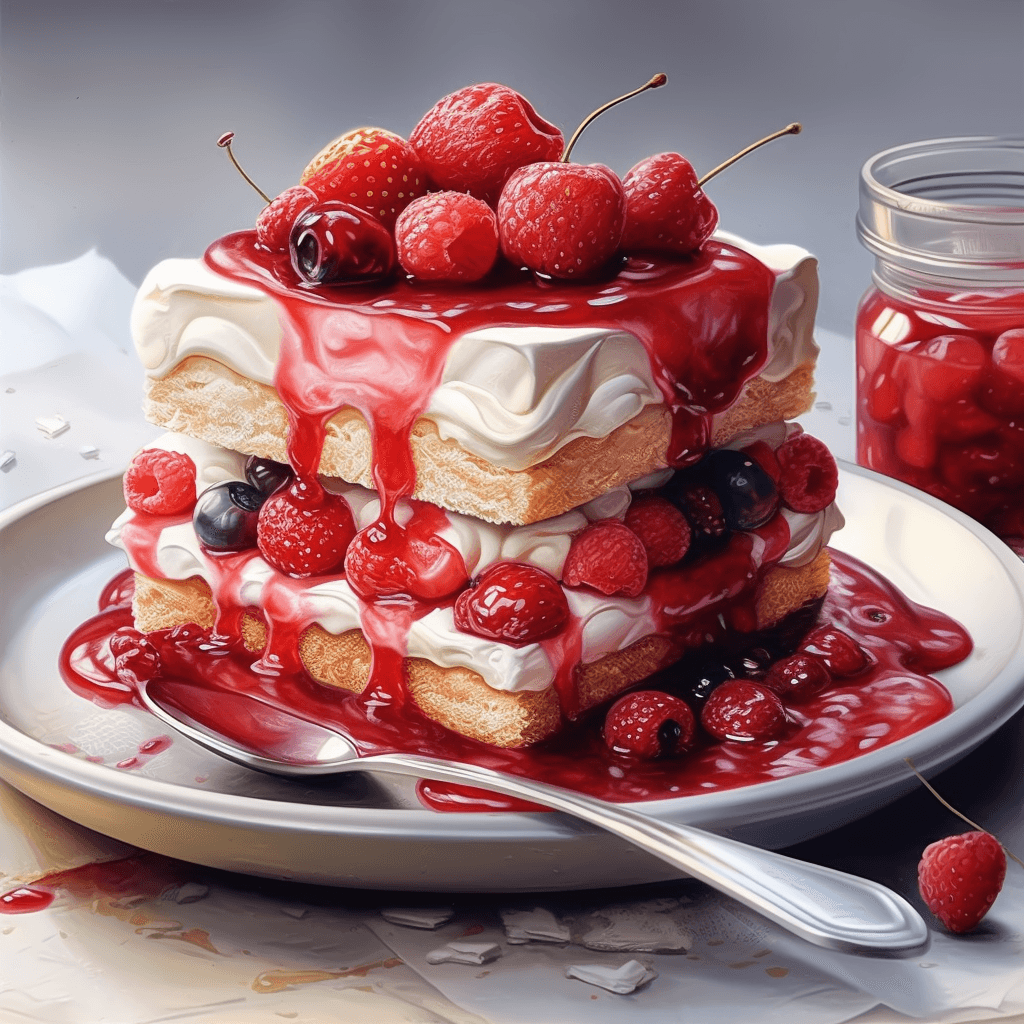 AI generated: creamcake with icecream, Watercolor, trending on artstation, sharp focus, studio photo, intricate de...