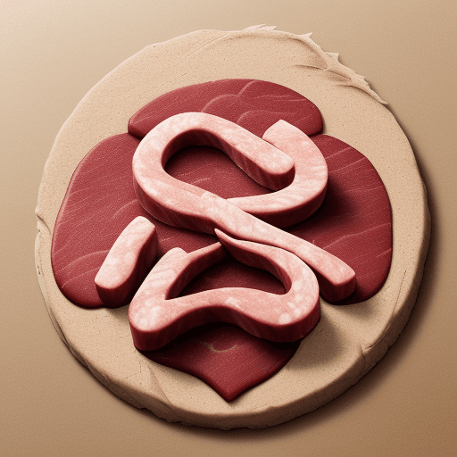 AI generated: A logo made of paste, meat and fish