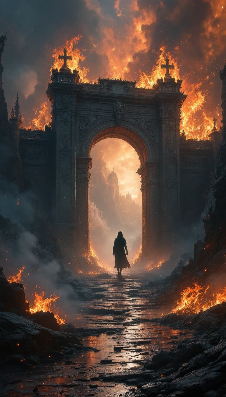 AI generated: Gates of hell are opening