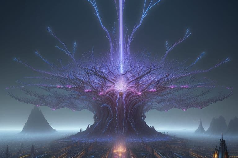 AI generated: A detailed 3d render of a network of neurons, sharp focus, depth of field, neon, 8k, photo realism, ...