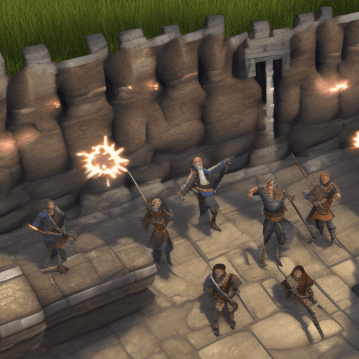 AI generated: Screenshot-style photo from a 3D RPG video game 

Characters: 

- Game developer, gamer and Redditor...