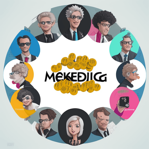 AI generated: An eye-catching graphic illustration for a social media marketing agency, featuring a group of peopl...