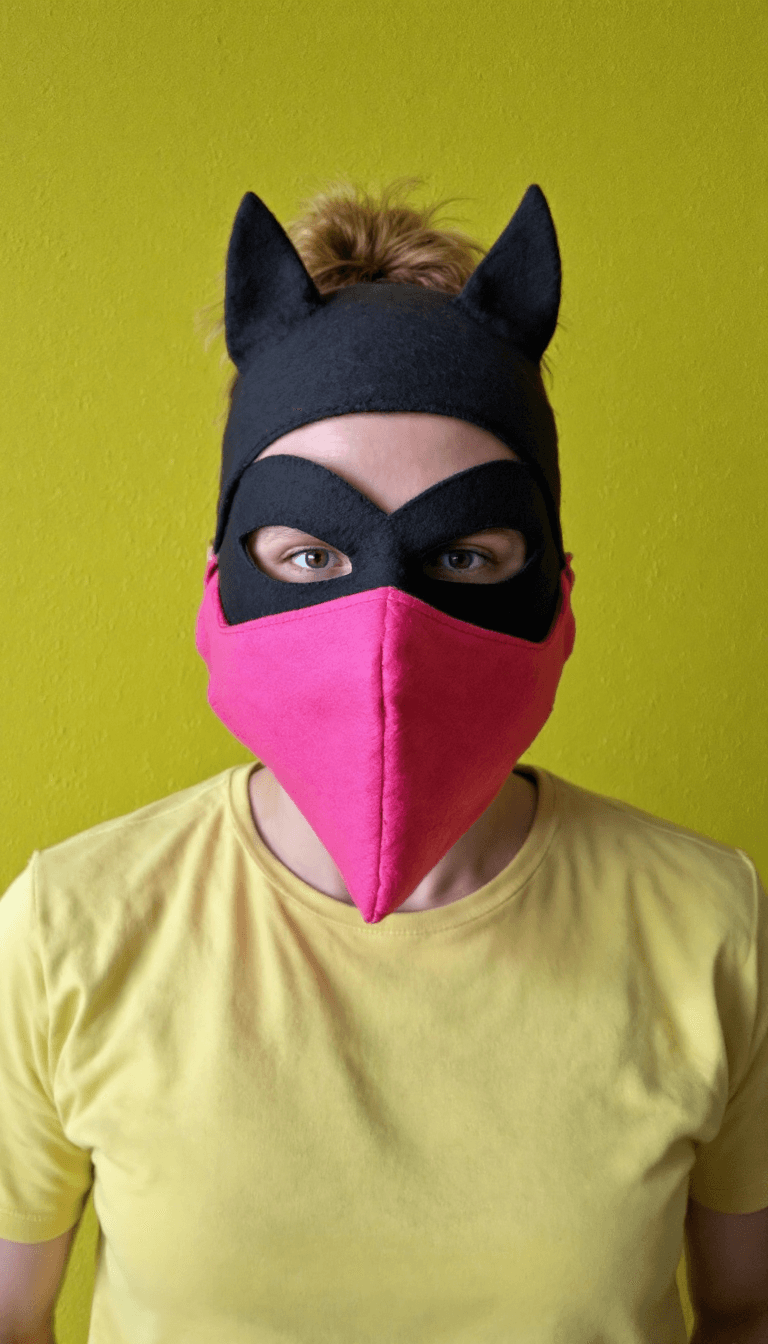 AI generated: "This year everyone is wearing a clever felt 'mask' and magenta is the only suitable colour."