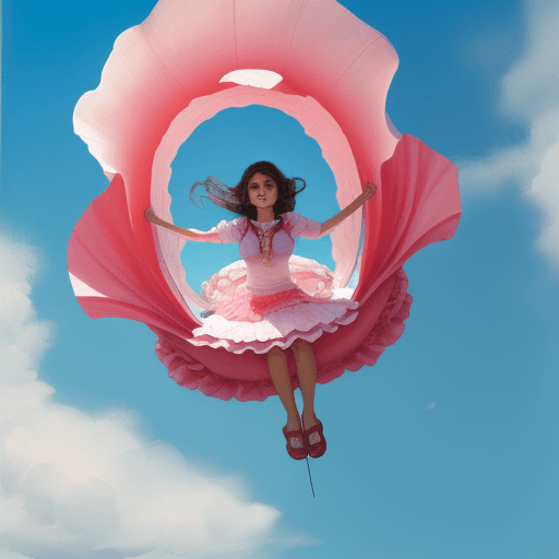 AI generated: una rosa flotando en el cielo
