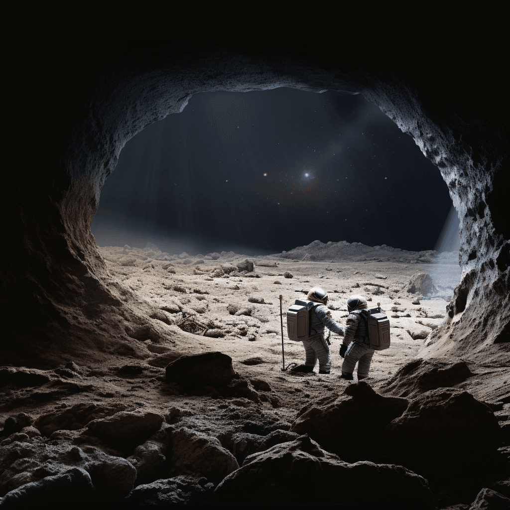 AI generated: Astronauts find cave on moon 
