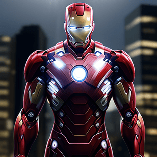 AI generated: Ironman as a businessman, realistic, dramatic light
