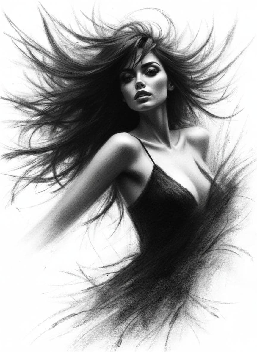 AI generated: dessin noir et blanc