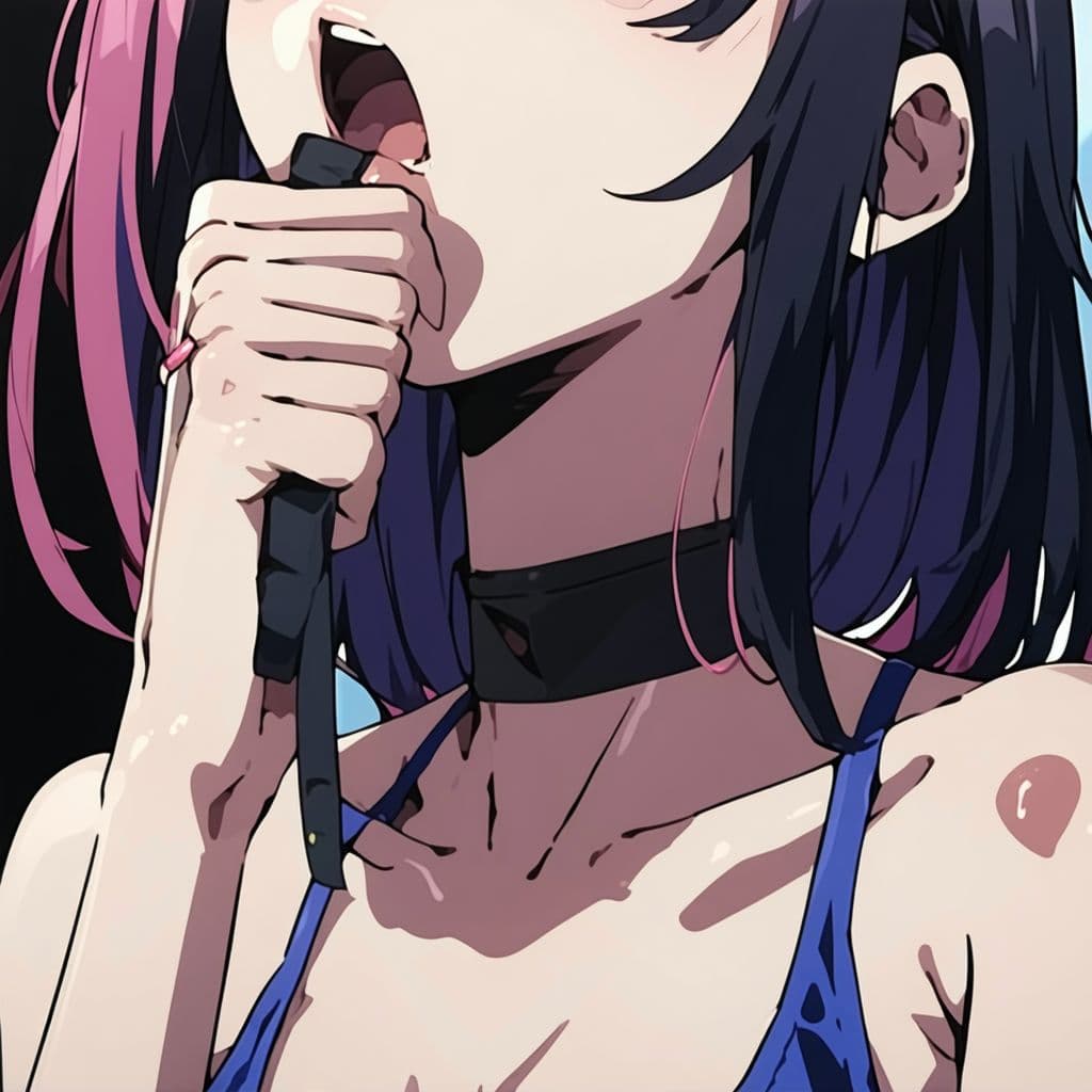 AI generated: 1girl fellatio, she Is wearing micro clothes, anime