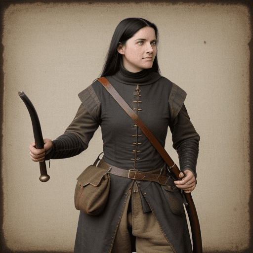 AI generated: Musket in hand, medieval, engineer, leather jerkin, renaissance, dirty looking, Pouch over shulder, ...