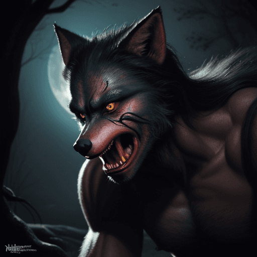 AI generated: Hyper realistic werewolf, in the style of lovecraftian horror
